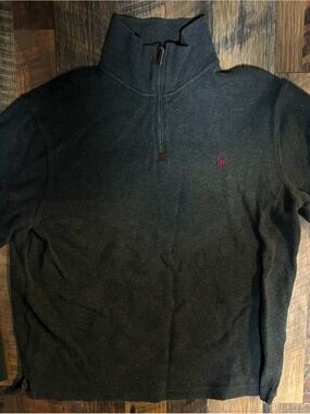 Polo Ralph Lauren Dark Gray Quarter Zip Pullover Sweater
Men's Size Medium